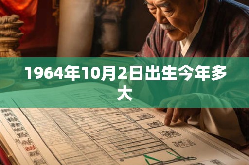 1964年10月2日出生今年多大