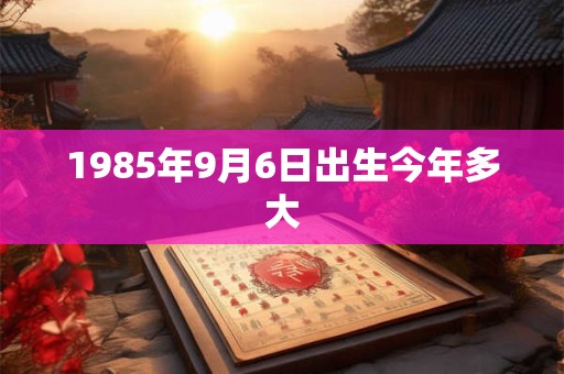 1985年9月6日出生今年多大