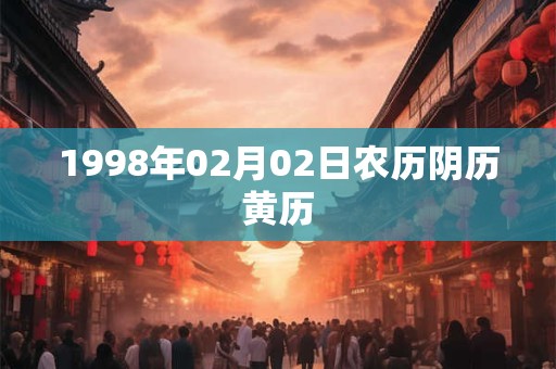 1998年02月02日农历阴历黄历