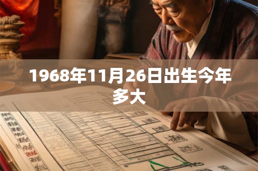1968年11月26日出生今年多大