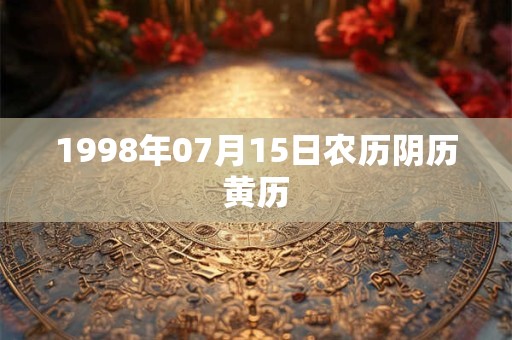 1998年07月15日农历阴历黄历
