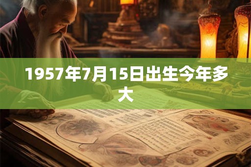 1957年7月15日出生今年多大