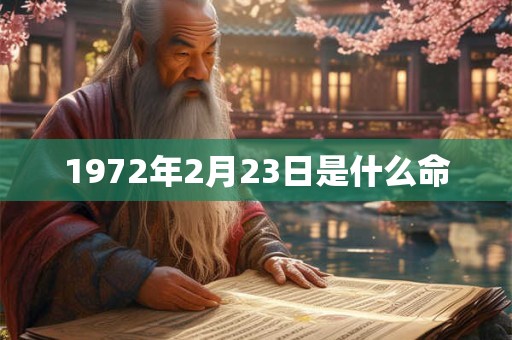 1972年2月23日是什么命