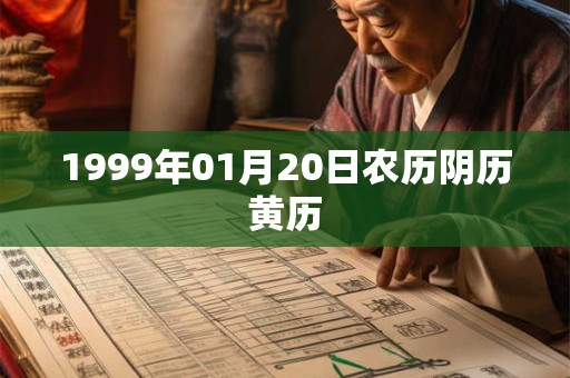 1999年01月20日农历阴历黄历