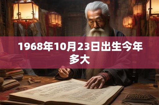 1968年10月23日出生今年多大