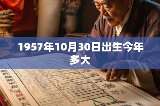 1957年10月30日出生今年多大