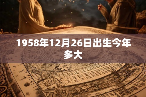 1958年12月26日出生今年多大