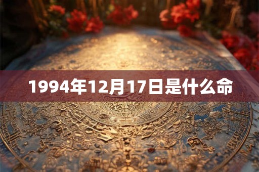 1994年12月17日是什么命