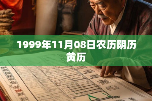 1999年11月08日农历阴历黄历