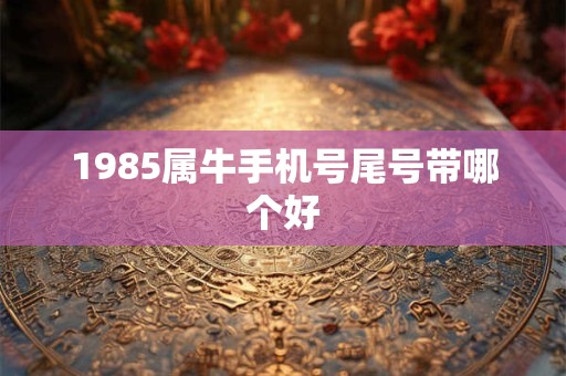 1985属牛手机号尾号带哪个好