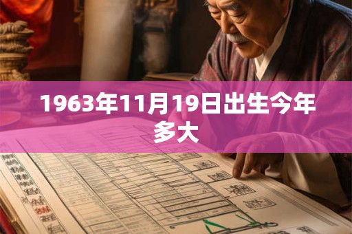 1963年11月19日出生今年多大