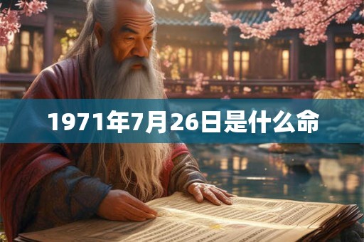 1971年7月26日是什么命 1971年7月26日是什么命