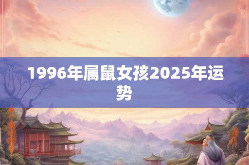 1996年属鼠女孩2025年运势
