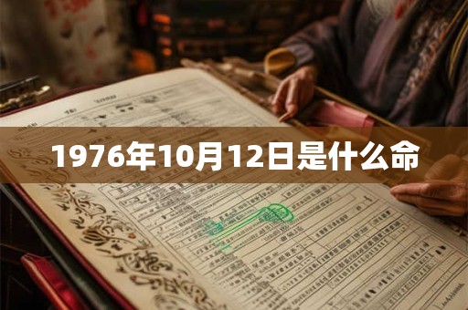 1976年10月12日是什么命 1976年10月12日是什么命