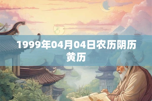 1999年04月04日农历阴历黄历