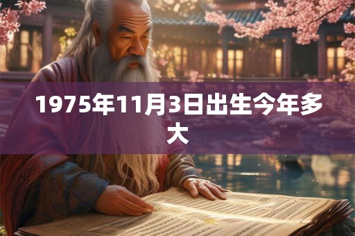 1975年11月3日出生今年多大