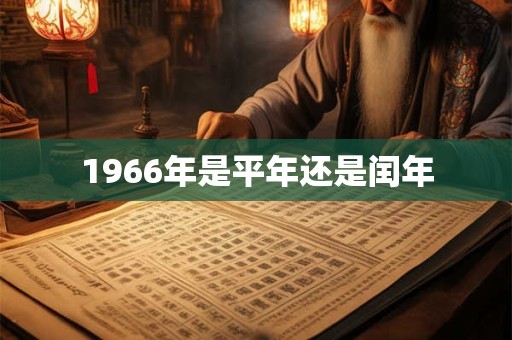 1966年是平年还是闰年