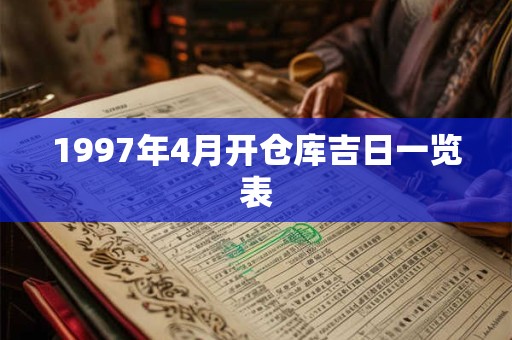 1997年4月开仓库吉日一览表