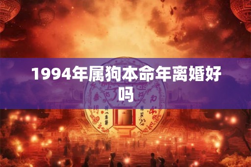 1994年属狗本命年离婚好吗