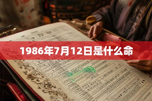 1986年7月12日是什么命 1986年7月12日是什么命