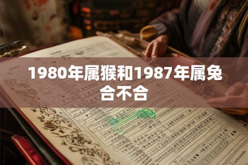 1980年属猴和1987年属兔合不合