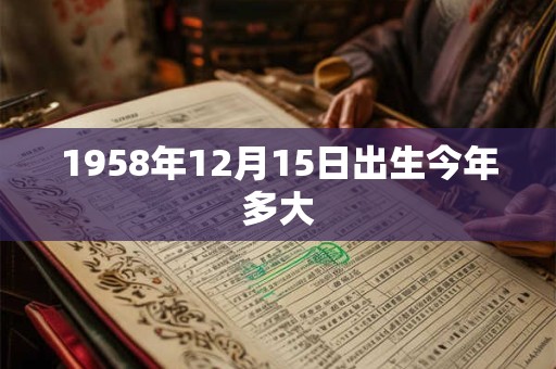 1958年12月15日出生今年多大