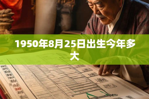 1950年8月25日出生今年多大