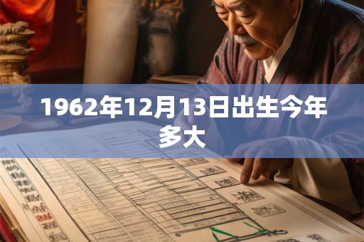1962年12月13日出生今年多大