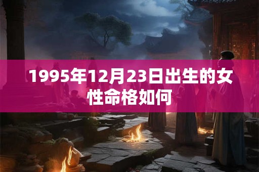 1995年12月23日出生的女性命格如何 1995年12月23日出生的女性命格如何