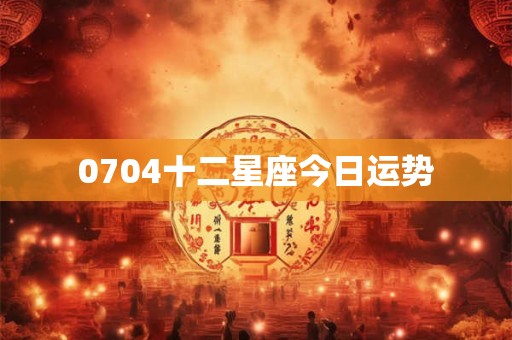0704十二星座今日运势