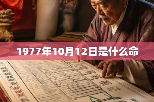 1977年10月12日是什么命