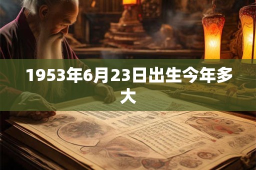 1953年6月23日出生今年多大