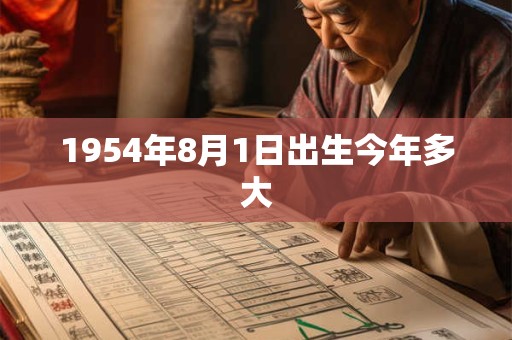 1954年8月1日出生今年多大