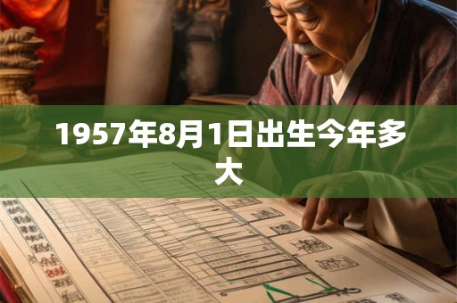 1957年8月1日出生今年多大