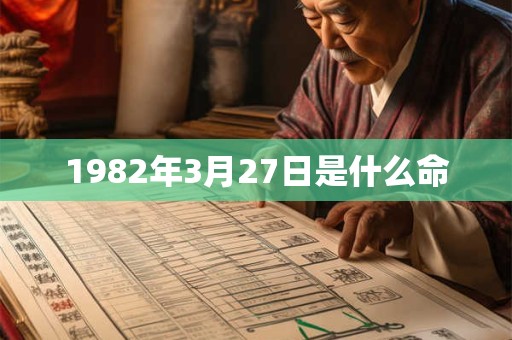 1982年3月27日是什么命
