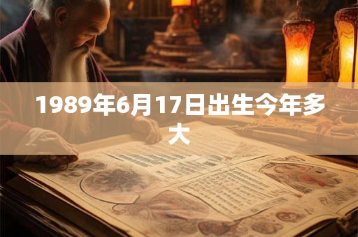 1989年6月17日出生今年多大