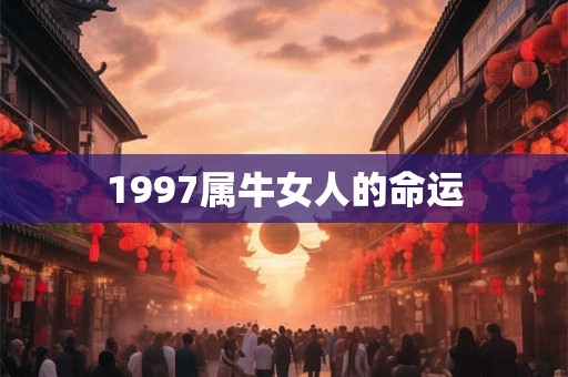 1997属牛女人的命运