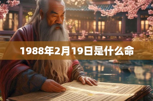 1988年2月19日是什么命