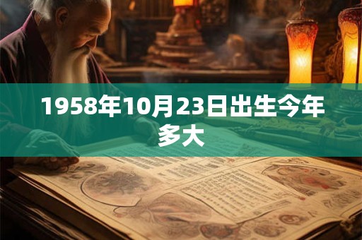 1958年10月23日出生今年多大