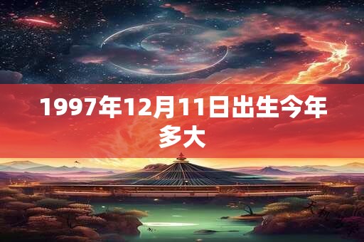 1997年12月11日出生今年多大