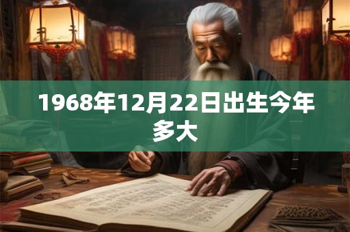 1968年12月22日出生今年多大