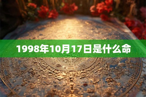 1998年10月17日是什么命
