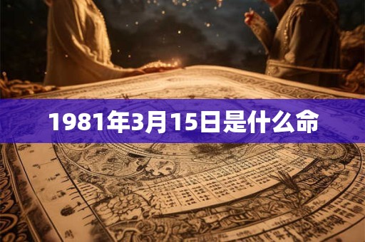 1981年3月15日是什么命