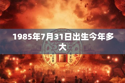 1985年7月31日出生今年多大