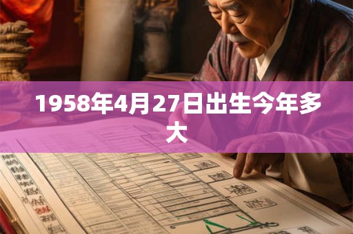 1958年4月27日出生今年多大