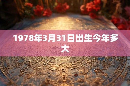 1978年3月31日出生今年多大
