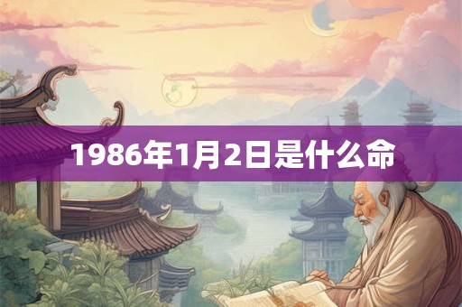1986年1月2日是什么命