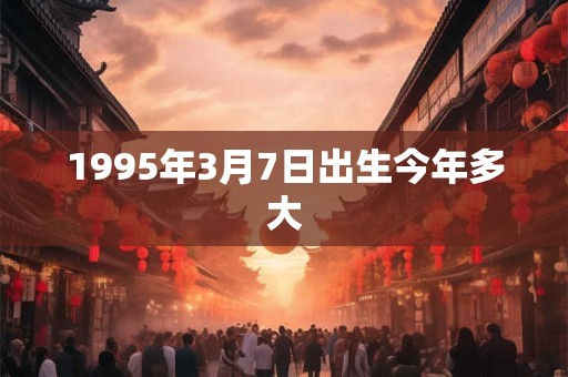 1995年3月7日出生今年多大