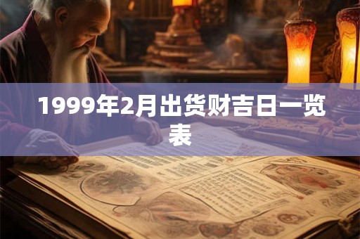 1999年2月出货财吉日一览表