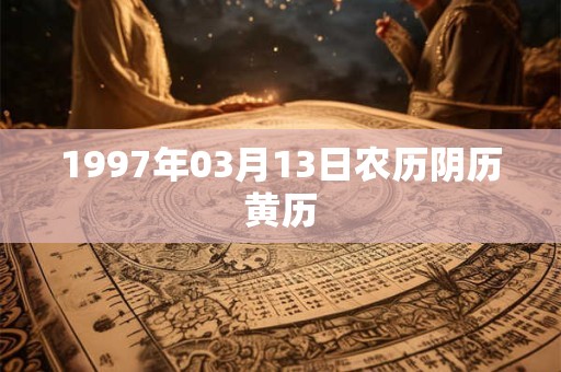 1997年03月13日农历阴历黄历 1997年03月13日农历阴历黄历